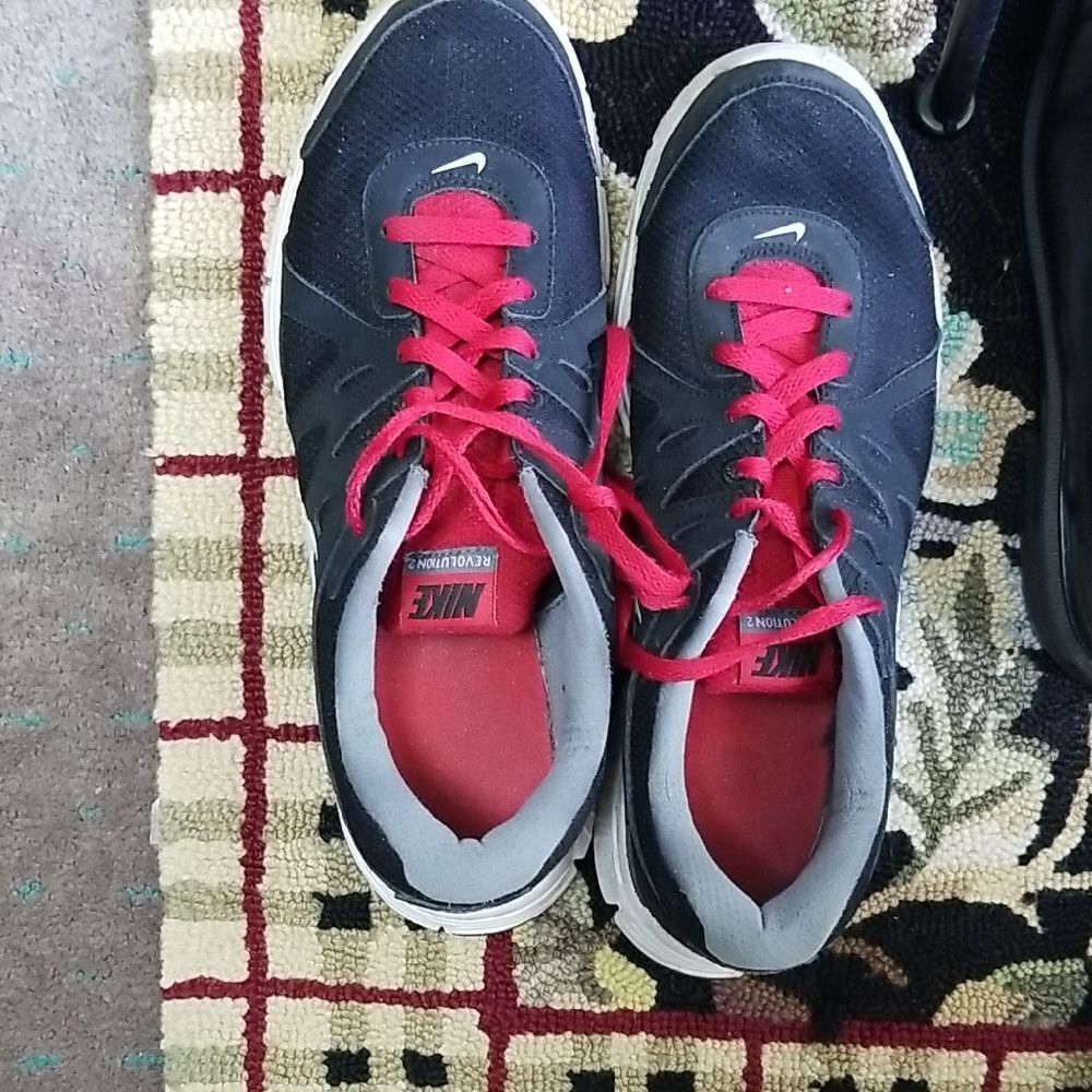 Nike Black and Red Men's Shoes